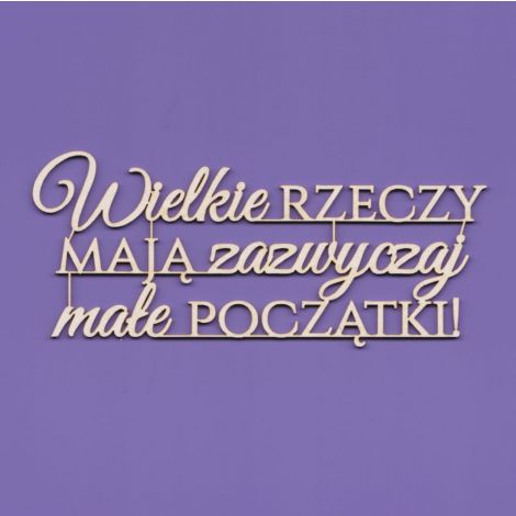 Tekturka Crafty Moly Napis G9 - Wielkie rzeczy mają...